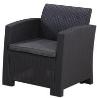 Rotango sodo fotelis 68 cm, pilkas