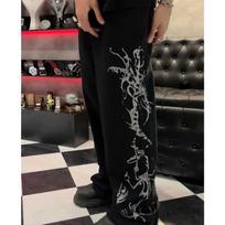Hip-hop Trendy Streetwear American Y2k Harajuku Striped Print Oversized Sweatpants Casual Loose Straight Wide-leg Pants S