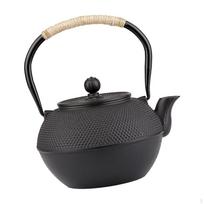 Cast Teapot Tea Kettle for Fathers, , Family Sturdy Pearl Embossing Pattern ,Enameled Interior 600ml