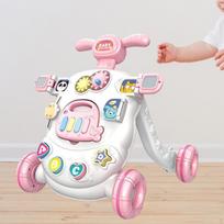 Baby Push Walker Learning Toy for over 9 Month Stable Structure with Weight GAIN Tank Early rožinė