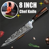 8 colių šefas profesionalus japoniško stiliaus Damasko plieninis mėsos pjaustymo įrankiai Virimo įrankiai Virtuvės reikmenys 8 inch knife