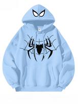 Amerikietiško stiliaus Retro stiliaus Žmogus-voras Animacinis Anime Periferija Berniukų Hoodies Pavasariui ir Rudeniui Tėvų ir Vaikų Hoodie 100 juoda