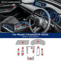 Skirta Mazda 3 Axela -2024 Automobilio Interjero Plėvelė Centrinės Konsolės Navigacijos Ekrano Pavarų Perjungimo Svirties Skaidri TPU Apsauginė Plėvelė Atspari Įbrėžimams Right hand drive A
