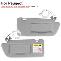 Pilkas saulės skydelis nuo saulės, skirtas Peugeot 2008 3008 301 308 308S 408 508 Citroen C5 Sunvisor automobilių priedai right side