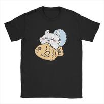 Miniso Cartoon Chiikawa Momonga Men Women T Shirts Creative Tees Short Sleeve Round Neck TShirt Cotton Classic Clothing S