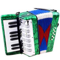 Muzikinis akordeonas vaikams, žalias