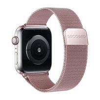 Apyrankė Apple Watch 44 / 45 / 46 / 49mm iš Milano tinklo traukos dekoduota rožinė