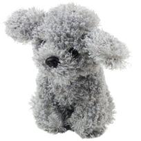 Pliušinis žaislas Šuo Pudelis, 20 cm, pilkas