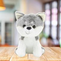 Pliušinis žaislas Vilkas, 20 cm, baltas/pilkas