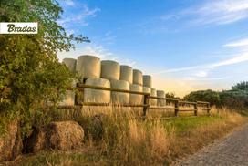 Siloso įvyniojimo folija Bradas SILAGE WRAP FOIL, 0,75x1500m, balta