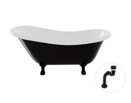 Vonia Besco Otylia B&W 170, Black/White+Black, su sifonu Klik-klak Black