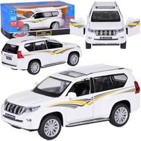 Automobilis TOYOTA LAND CRUISER PRADO su garso ir šviesos efektais, baltas