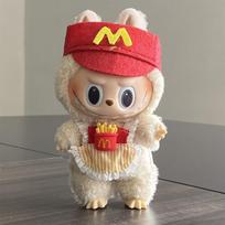 15-17cm For Labubu Doll Clothes Fashion Set Series Fast Food French Fries Hamburgers Outfit Cosplay Accessories No Dolls