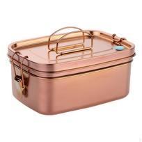 Pietų dėžutės maisto paruošimo konteineriai su sandariu vožtuvu ir rankena namams New 1.5L Rose Gold