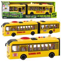 Mokyklinis autobusas su šviesos ir garso efektais, 1:16, geltonas