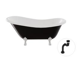 Vonia Besco Otylia B&W 160, Black/White+Chrome, su sifonu Klik-klak Black