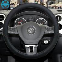 100% DERMAY Prekės ženklas VW Golf 6 VI Automobilio Vairo Dangtelis Mikropluošto Oda Neslystantis Automobilio Aksesuarai juoda