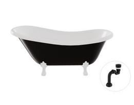 Vonia Besco Otylia B&W 170, Black/White+White, su sifonu Klik-klak Black