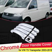 Volkswagen VW T5 Transporter 2003~2015 chromuotos durų rankenų apdailos išorės apdaila ABS rinkinys automobilio lipdukai dangtelio priedai 2004 T5 2003-2015