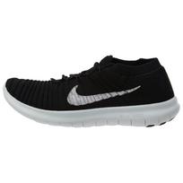 Nike Free RN Motion Flyknit Juodi Balti Moteriški Sportbačiai Volt Tamsiai Pilki 834585-001 36.5