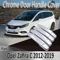Opel Vauxhall Zafira C Tourer Present 2012~ Stiliaus Lipdukai Dekoracija Chromuotos Durų Rankenos Dangtelis Modifikacija Automobilis for 4 Door