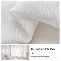 Phantom Sheer White Tulle Curtains for Living Room, Bedroom, Balcony Full Roll per Meter kreminė/balta