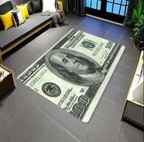 Colorful Creative Dollar Money Print Carpet Mat Rug Large Area Bedroom Entryway Non-Slip Stain Resistant Home Decoration 50X80CM