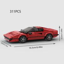 Miesto Sportiniai Lenktyniniai Automobiliai Statybiniai Blokiniai MOC 308 GTB Plytos Lenktyninė Transporto Priemonė Vaikų Švietimo Žaislai Vaikams Berniukams Dovanos