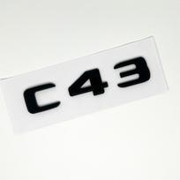 3D ABS Blizgūs Juodi C43 Emblemos Raidės BITURBO 4MATIC Ženklelis AMG Lipdukas Mercedes Benz C43 W205 W206 AMG Aksesuarams Glossy Black C43