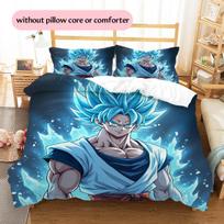 Dragon Ball Son Goku Rašto Patalynė Namų Dekoras Gimtadienio Dovana (1 * antklodės užvalkalas + 2 * pagalvės užvalkalai, be šerdies) 135x200cm
