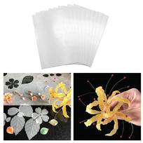 Sutraukiamo plastiko lakštas, 10 vnt., skaidrus matinis, raktų pakabukams, pakabukams, rankdarbiams, mokyklai 10 pcs