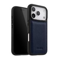 Melkco natūralios odos dėklas iPhone 17 Pro Max 17 Air telefonui, prabangus verslo stiliaus karvės odos dėklas, minkštas pilnos apsaugos galinis telefono dangtelis For iPhone17 Pro Max mėlyna