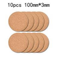 10Pcs Cork Coasters Square Cork Mat DIY Backing Sheet For Home Bar 100 X 100 X 3mm Cutlery MATS And Coasters Kitchen Home Parts M