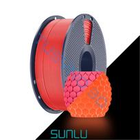 3D plastikas SUNLU PETG raudona šviečianti tamsoje 1.75mm/1kg