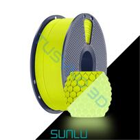 3D plastikas SUNLU PETG geltona šviečianti tamsoje 1.75mm/1kg