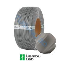 3D plastikas Bambu Lab PLA Basic pilka (10103) be ritės (Refill) 1.75mm/1kg