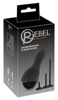 Rebel 3Di Glans Stimulation Device with Flexible Dilators, Black
