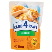 Sausas maistas katėms su vištiena CLUB 4 PAWS, 900 g
