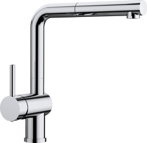 Plautuvės maišytuvas su ištraukiama žarna Blanco Linus-S 514016, chromas (svirtis kairėje)
