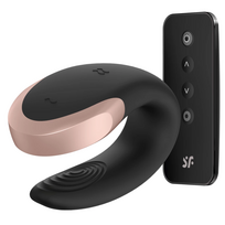 Satisfyer Double Love Black - App-Controlled Couples Device, Waterproof