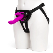 Happy Rabbit Vibrating Strap-On Harness Kit Purple Silicone 15 Modes