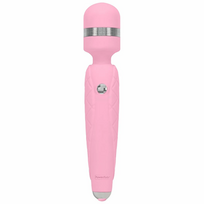 Pillow Talk Cheeky Pink Wand Massager - Rechargeable, Silicone, Wireless