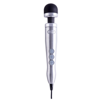 DOXY Number 3 Die Cast Wand Massager Silver, Compact Aluminum Model