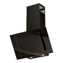 Vertikalus Eco Duo Stiklo Sieninis Kaminų Gaubtas Juodas