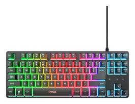 Trust GXT 833 Thado TKL žaidimų klaviatūra USB QWERTY JAV anglų juoda