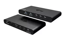 i-tec KVM Dock HDMI 2 Hosts Power Delivery 2x 100W AUDIO -  KVM doko stotis 2 kompiuteriams