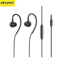 AWEI L3 stereo headphones, 3.5mm jack, black/black