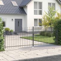 Dviejų durų vartai WOERDEN 400 x 199.5 cm Plienas Užrakintas