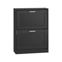 SoBuy batų spinta FSR137-SCH, 2 durys, juoda, 60x25x80cm