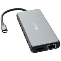 Verbatim USB-C Adapter Hub - 2x HDMI/DP/Ethernet/6x USB-A/3.5mm Jack/2x USB-C, aluminum 32153